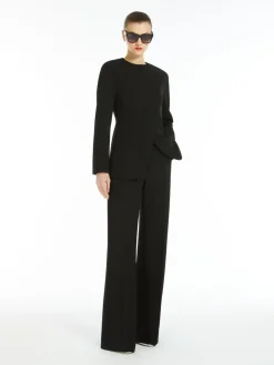 Compact jersey trousers