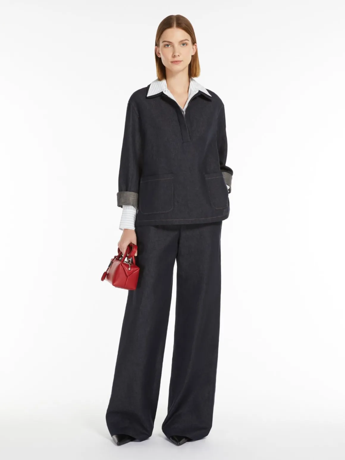 Cotton and linen trousers