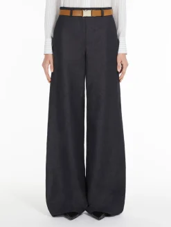 Cotton and linen trousers