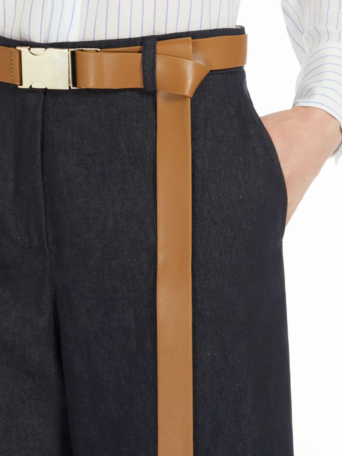 Cotton and linen trousers