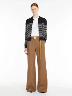 Cotton and linen trousers