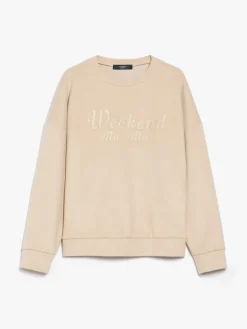 Cotton and wool broadcloth sweatshirt