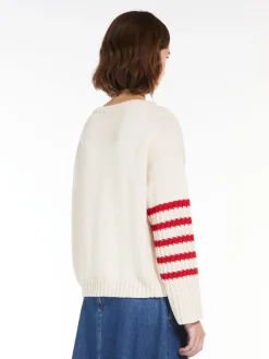 Cotton boat-neck sweater