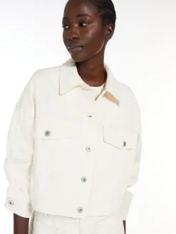Cotton bull denim cropped jacket