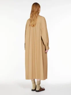 Cotton canvas shirt dress