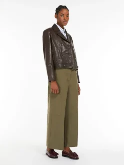 Cotton canvas trousers