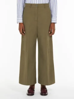 Cotton canvas trousers