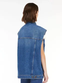 Cotton denim gilet