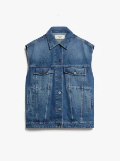 Cotton denim gilet