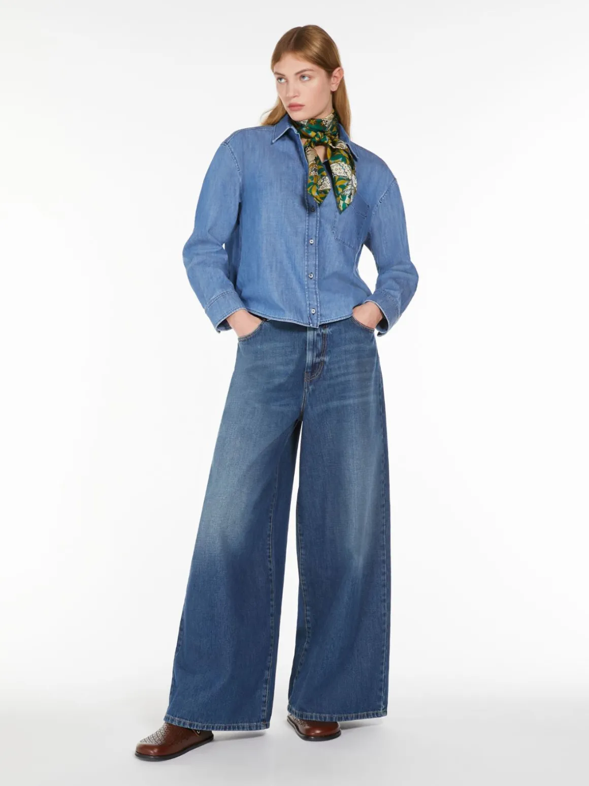 Cotton denim shirt