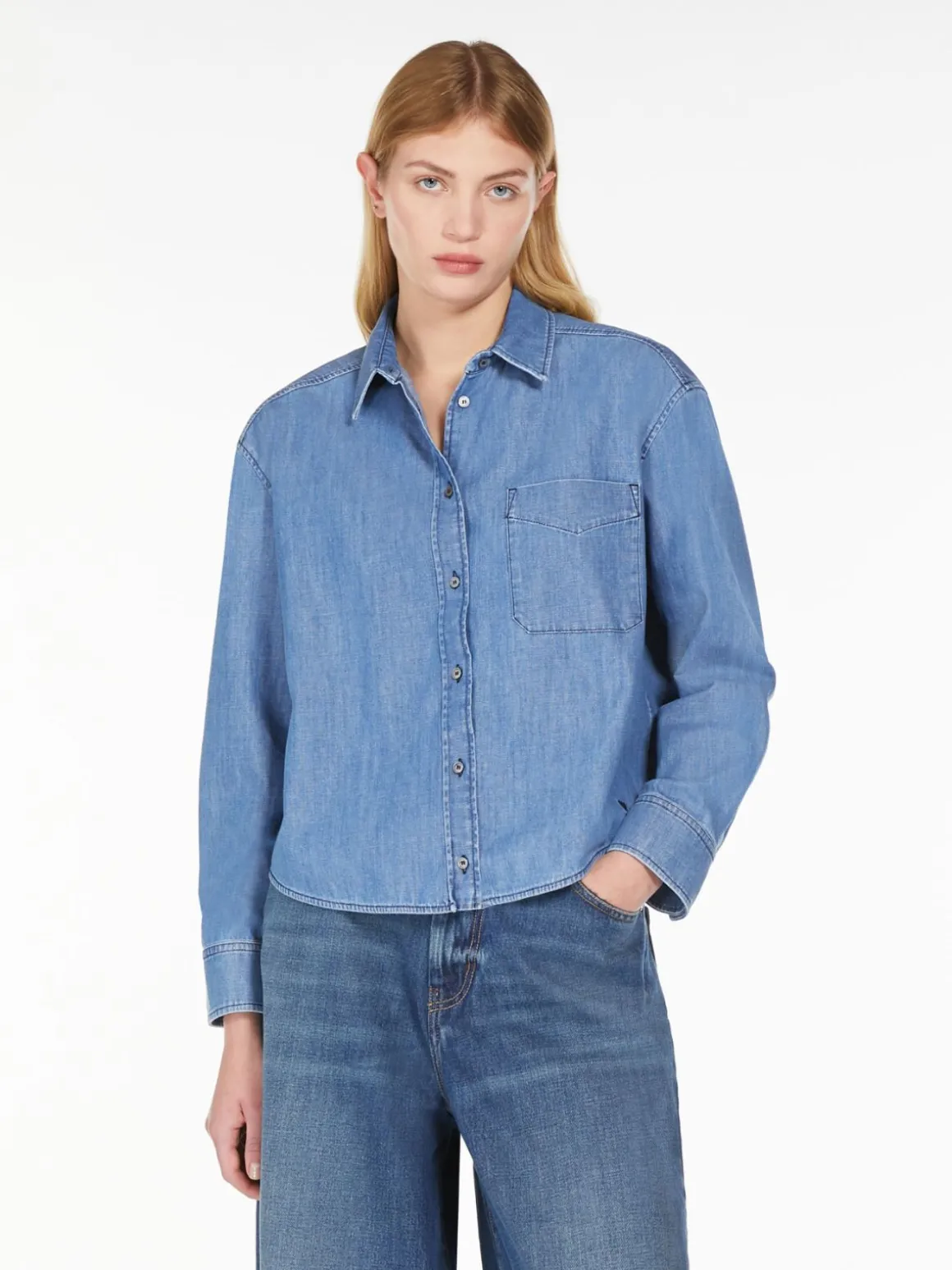 Cotton denim shirt