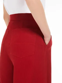 Cotton drill straight trousers