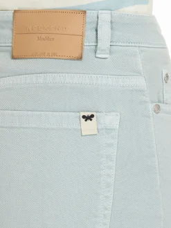 Cotton drill wide-leg trousers