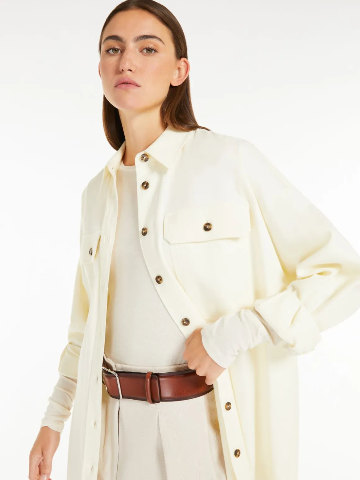Cotton flannel oversized shirt