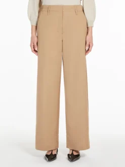 Cotton gabardine trousers
