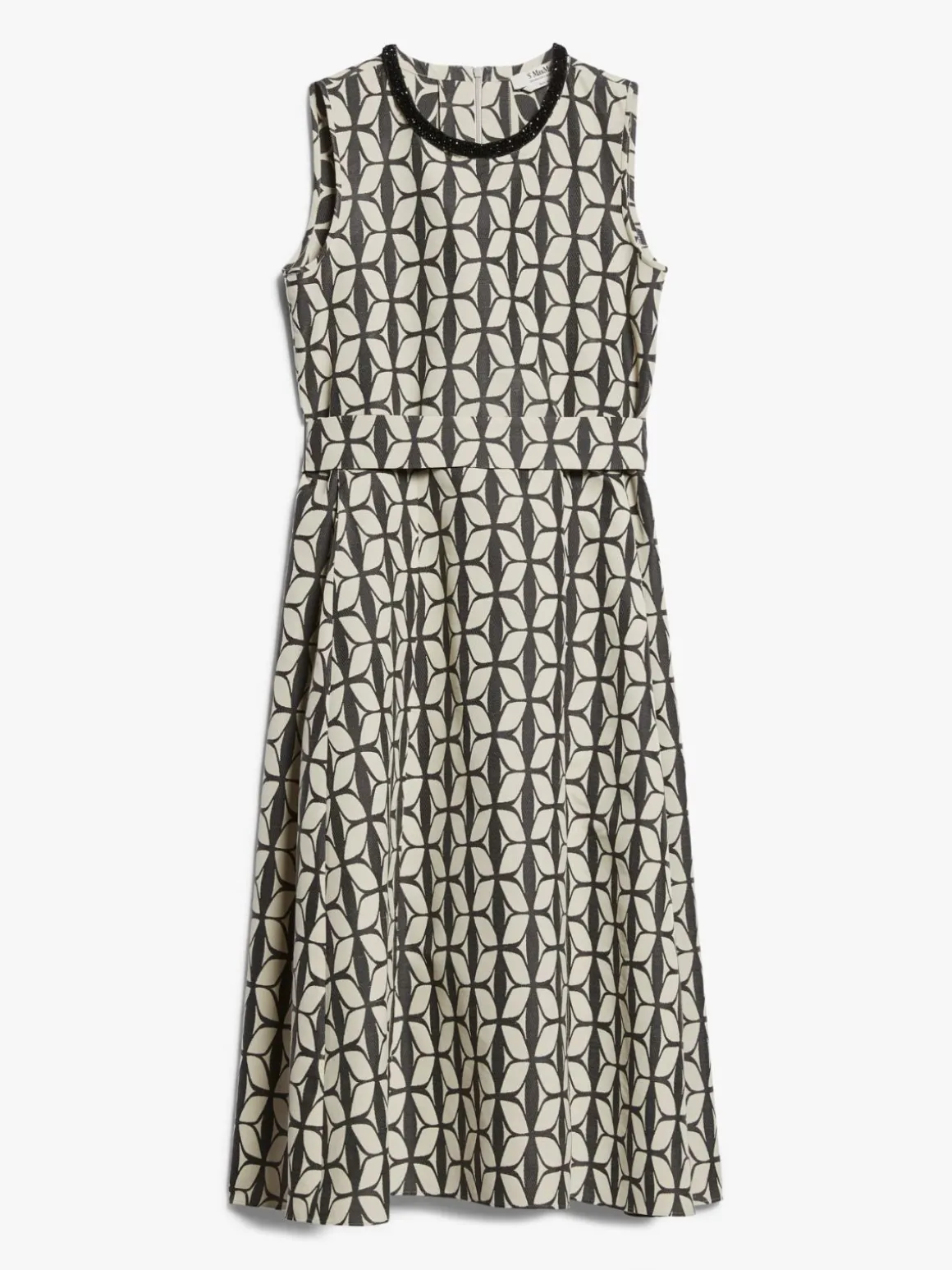 Cotton jacquard midi dress