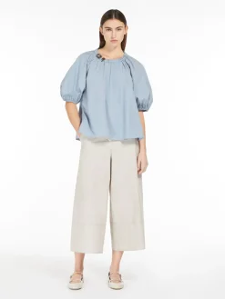 Cotton poplin blouse