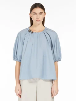 Cotton poplin blouse