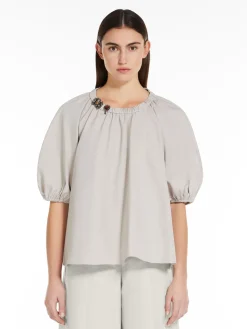Cotton poplin blouse