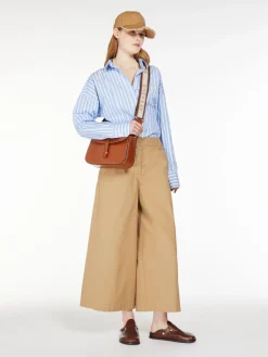 Cotton poplin crossover shirt