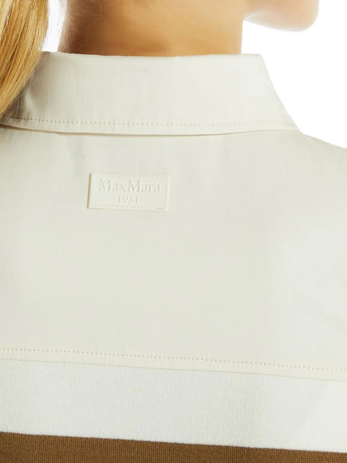 Cotton satin polo-style dress