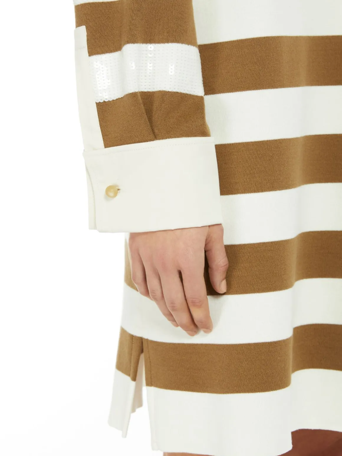 Cotton satin polo-style dress