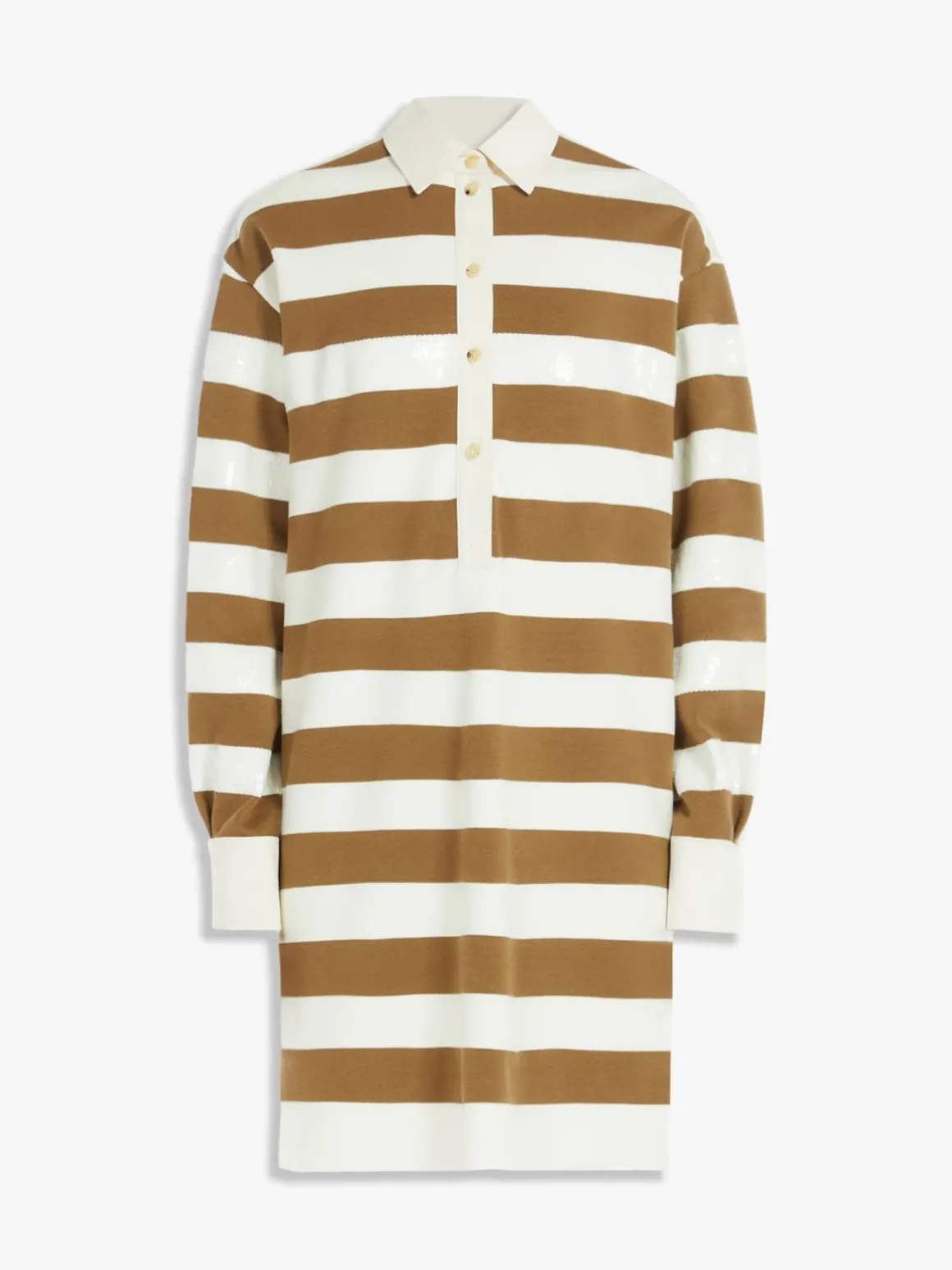 Cotton satin polo-style dress