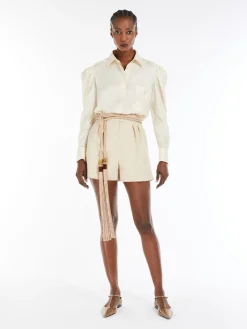 Cotton satin shirt