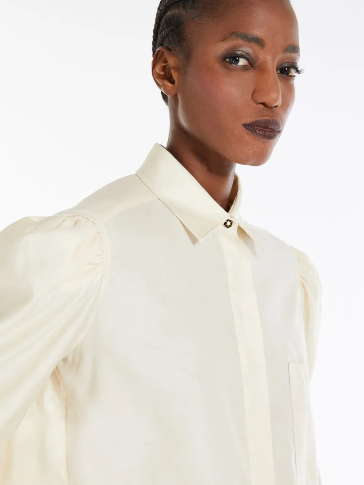Cotton satin shirt