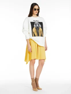 Cotton sweatshirt with Wegman print