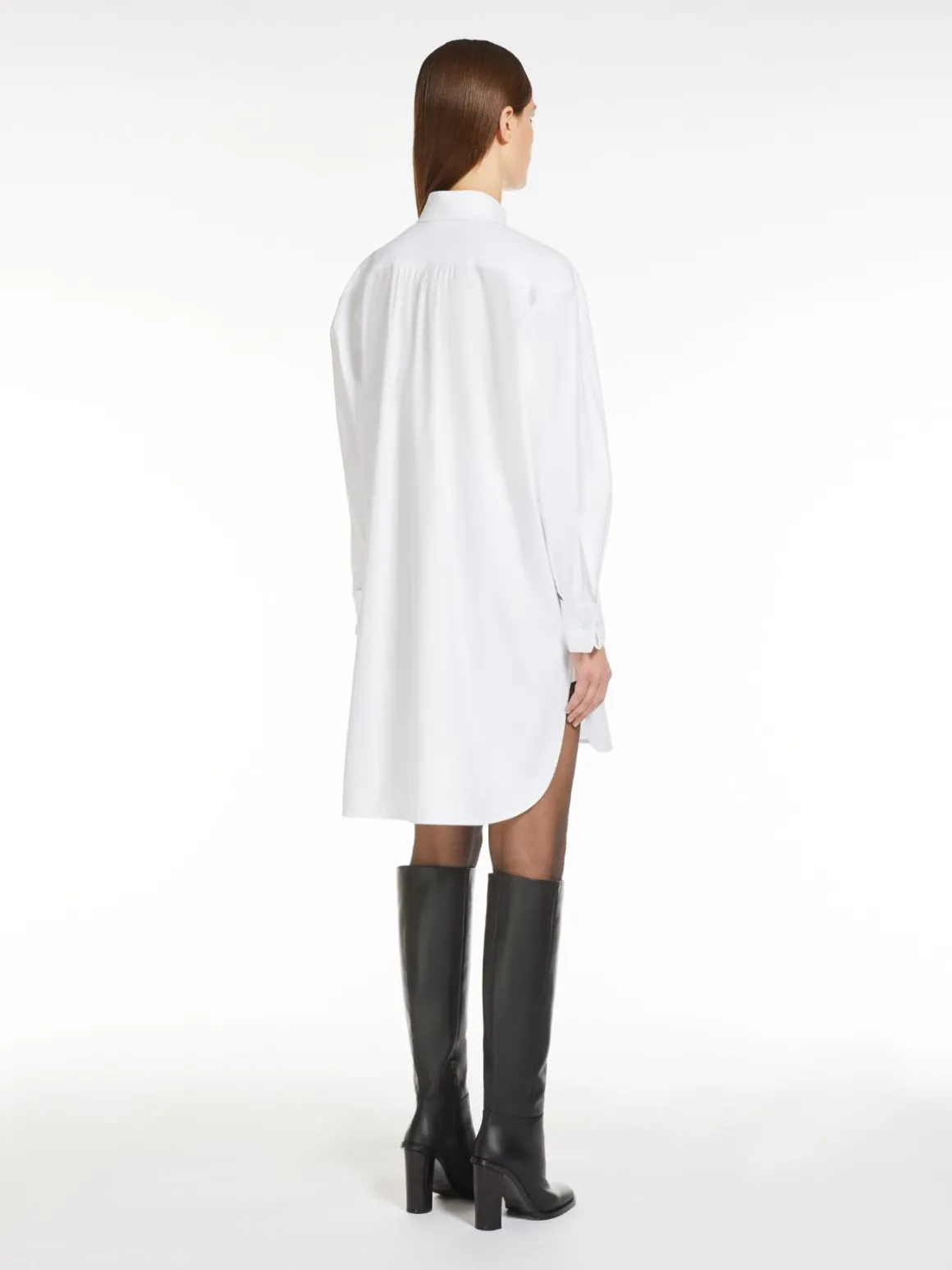 Cotton twill shirt dress