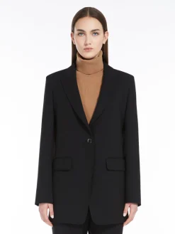 Crepe wool blazer