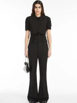 Cropped lurex sweater