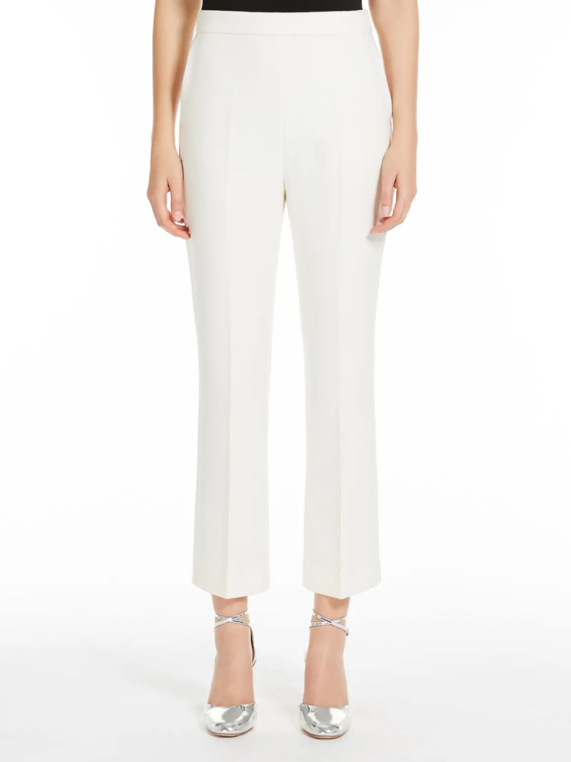 Cropped sablé trousers