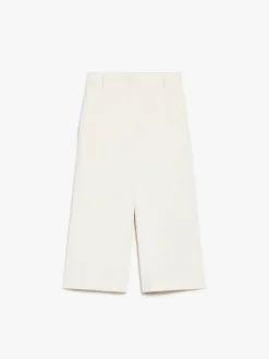 Cropped velvet trousers