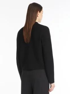 Cropped wool cardigan
