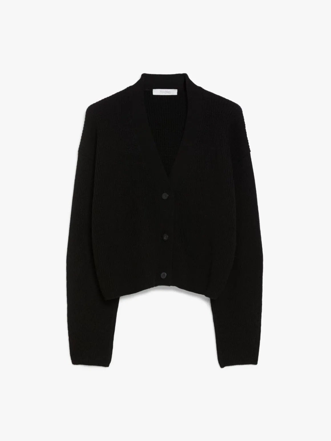 Cropped wool cardigan