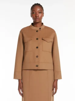 Cropped wool jacket