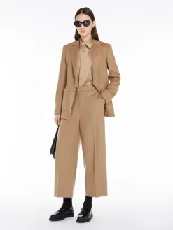 Cropped wool trousers