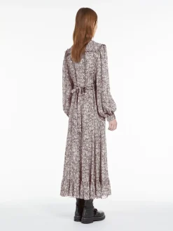 Crêpe de Chine printed dress