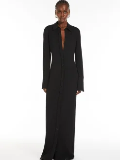Crêpe jersey shirt dress