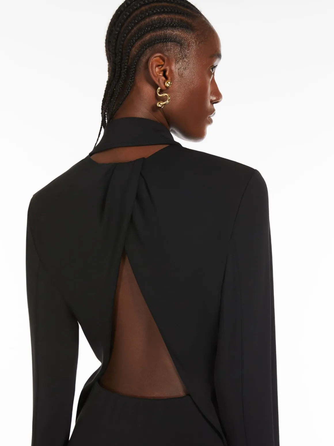 Crêpe jersey shirt dress
