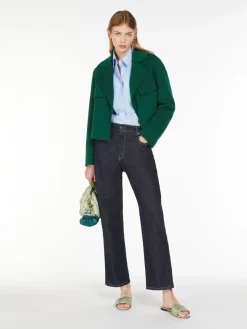 Denim ankle-grazer jeans
