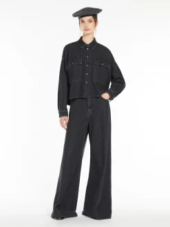 Denim boxy shirt