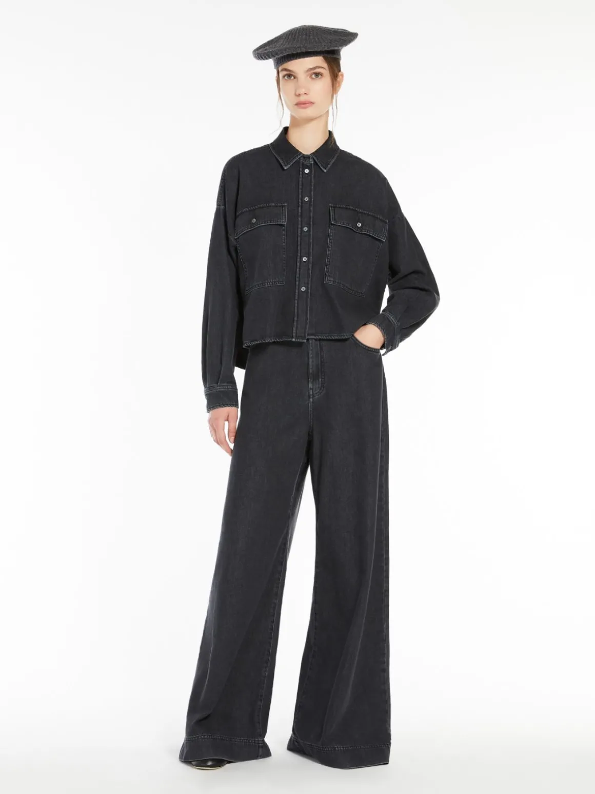 Denim boxy shirt