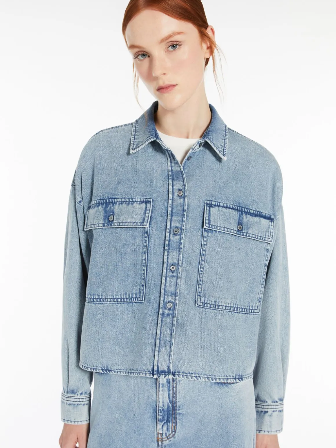 Denim boxy shirt