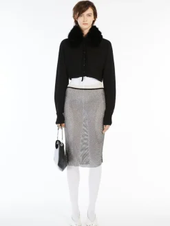 Detachable-collar cardigan