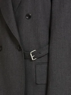 Double-breasted blazer in wool gabardine