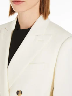 Double-breasted blazer in granité wool