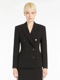 Double-breasted cady blazer
